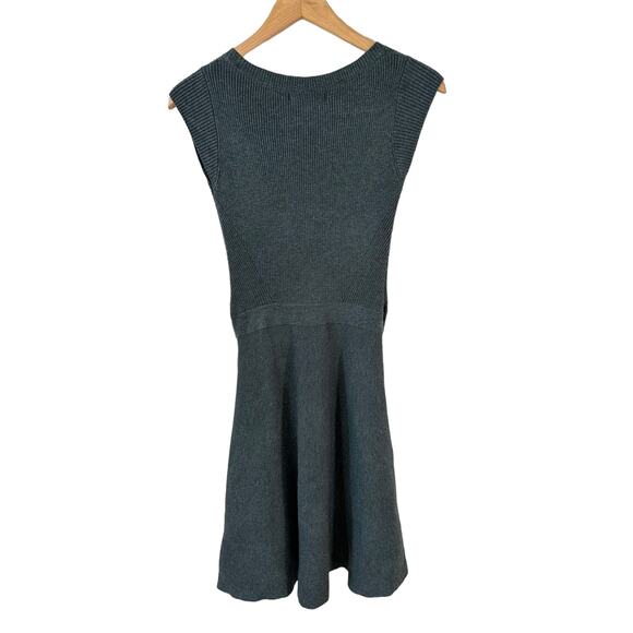 MOSSIMO Women Ribbed Knit Sweater Skater Dress Green XS Y2K Whimsigoth Casual - Picture 3 of 10